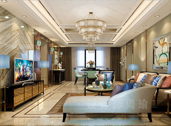 大鸡巴日美世纪江尚三室两厅168平装修设计效果欣赏